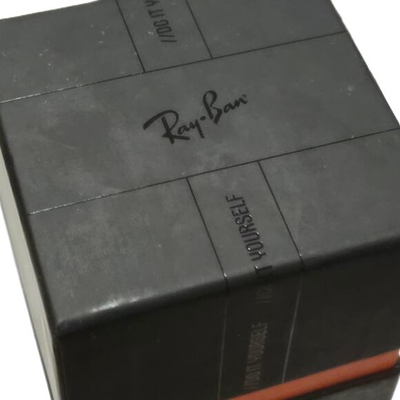 Ray-Ban Sunglasses Black with Blue Arms Justin Style NIB - Picture 9 of 9